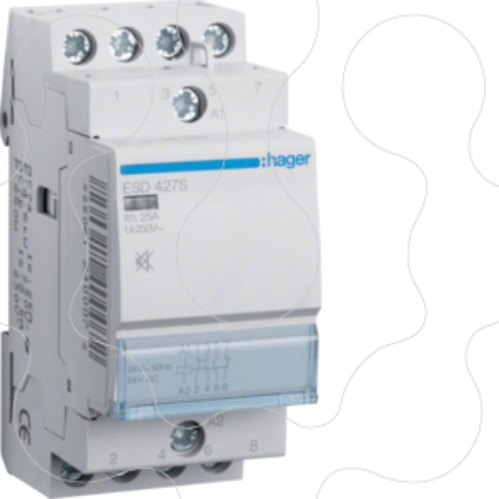 Imagem de Contactor silencioso 25A, 2NA+2NF, 24V