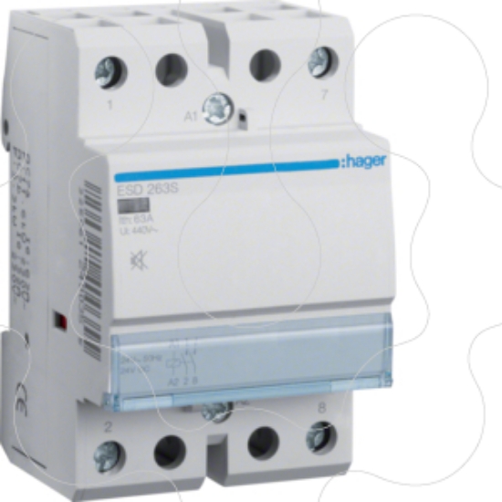 Imagem de Contactor silencioso 63A, 2NA, 24V 3M