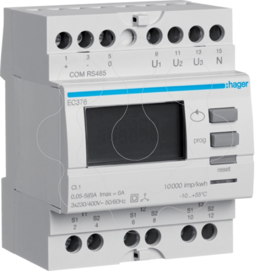 Imagem de Cont. energia trif. p/ TI MODBUS