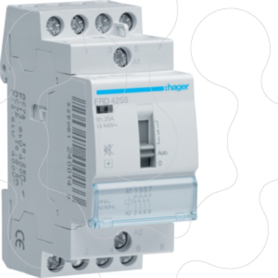 Imagem de Contactor silencioso manu 25A, 4NA, 24V