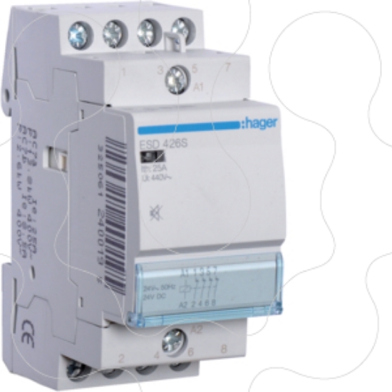 Imagem de Contactor silencioso 25A, 4NF, 24V 2M