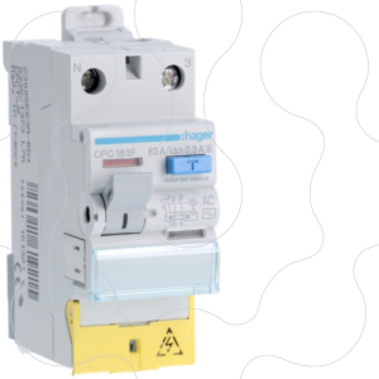 Imagem de Int.dif 1P+N 63A 300mA S AC c/bornes des