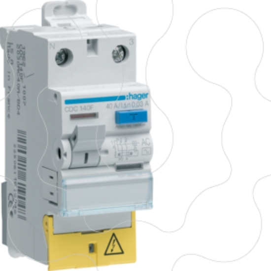 Imagem de Int. dif. 1P+N 40A 30mA AC c/bornes des.
