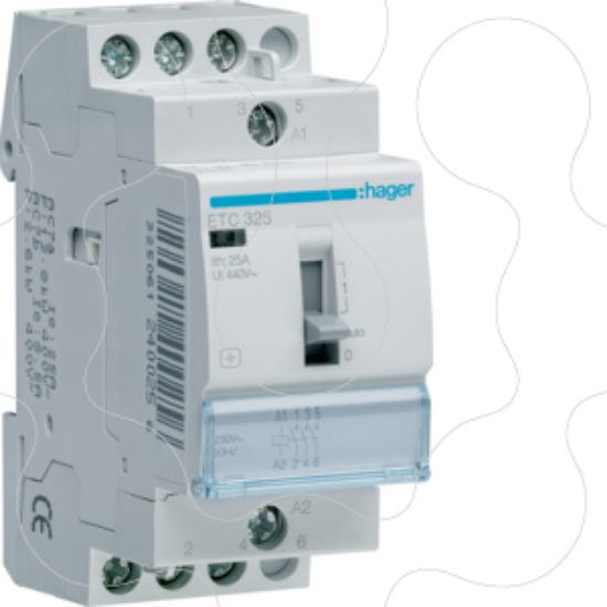 Imagem de Contactor dia/noite 25A, 3NA, 230V 2M