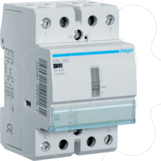 Imagem de Contactor c/cmdo manual 63A, 2NA, 12V 3M
