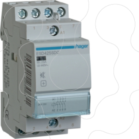 Imagem de Contactor silencioso 25A, 4NA, 24V DC 2M