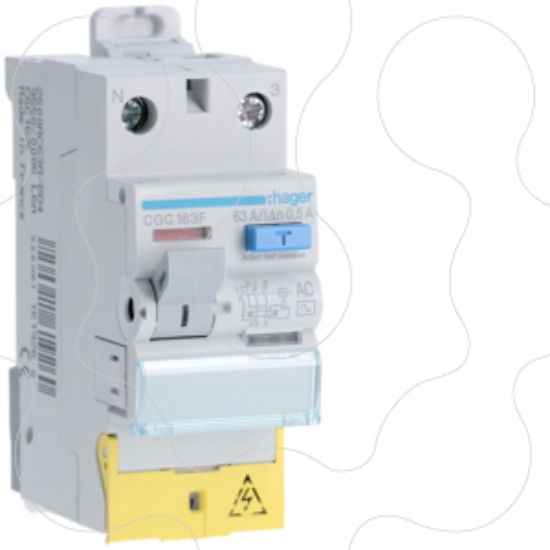 Imagem de Int. dif. 1P+N 63A 500mA AC c/bornes des