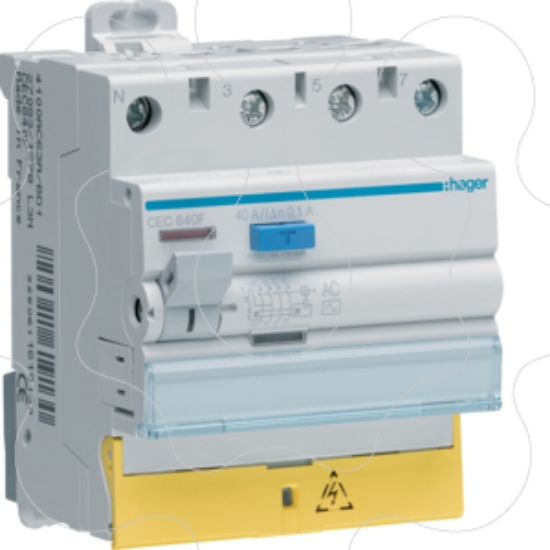 Imagem de Int. dif. 3P+N 40A 100mA AC c/bornes des