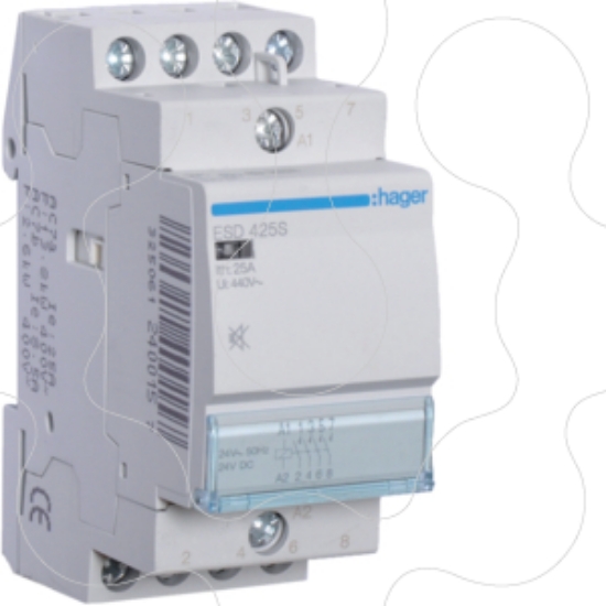 Imagem de Contactor silencioso 25A, 4NA, 24V 2M