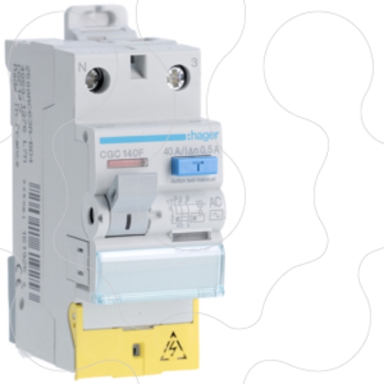 Imagem de Int. dif. 1P+N 40A 500mA AC c/bornes des