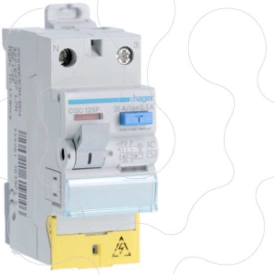 Imagem de Int. dif. 1P+N 25A 500mA AC c/bornes des