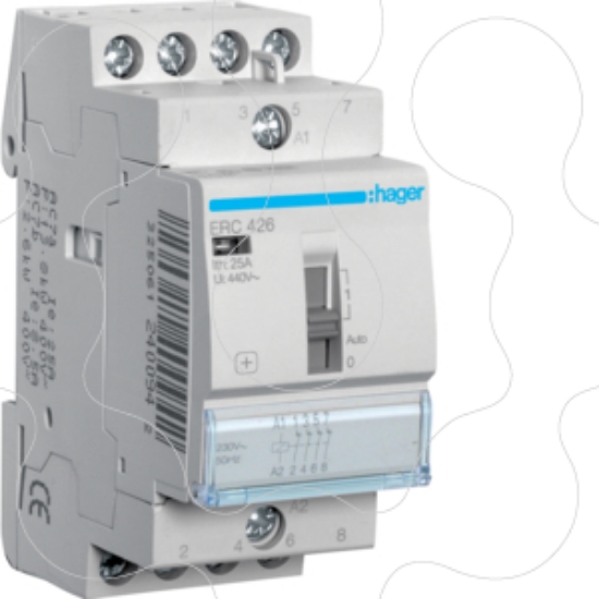 Imagem de Contactor com manu 25A, 4NF, 230V