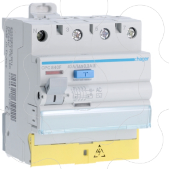 Imagem de Int.dif 3P+N 40A 300mA S AC c/bornes des