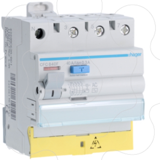 Imagem de Int. dif. 3P+N 40A 300mA AC c/bornes des