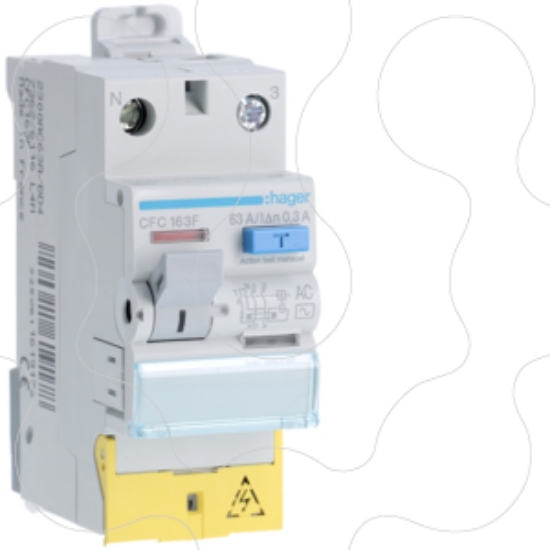 Imagem de Int. dif. 1P+N 63A 300mA AC c/bornes des