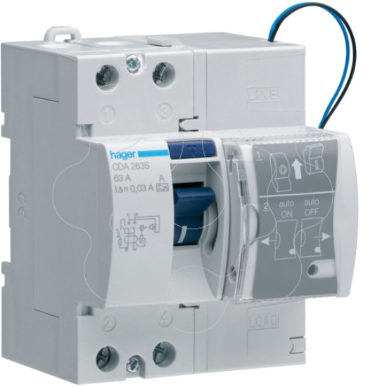 Imagem de Inter. dif. rearm auto 2P 63A 30mA tipoA