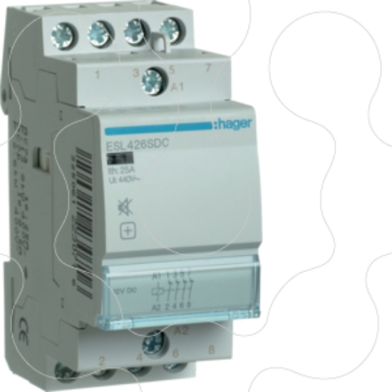 Imagem de Contactor silencioso 25A, 4NF, 12V DC 2M