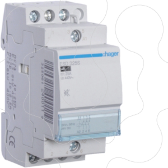Imagem de Contactor silencioso 25A, 3NA, 24V 2M