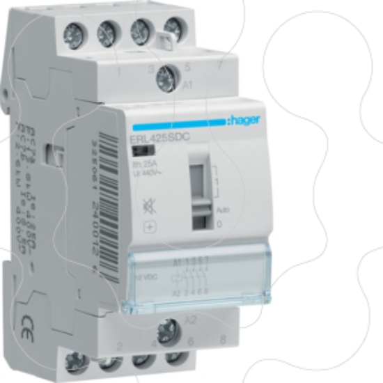 Imagem de Contactor silencio manu 25A, 4NA, 12V DC