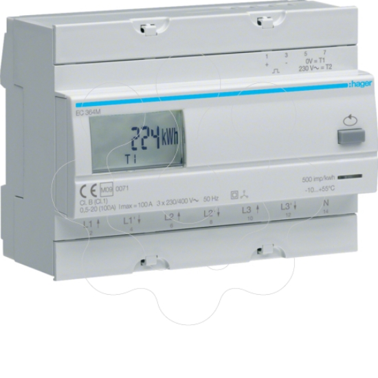 Imagem de Cont. energia trif. directo 100A MID