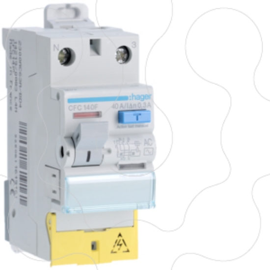 Imagem de Int. dif. 1P+N 40A 300mA AC c/bornes des