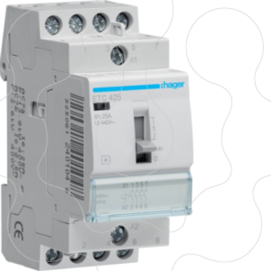 Imagem de Contactor dia/noite 25A, 4NA, 230V 2M