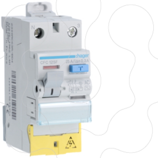 Imagem de Int. dif. 1P+N 25A 300mA AC c/bornes des