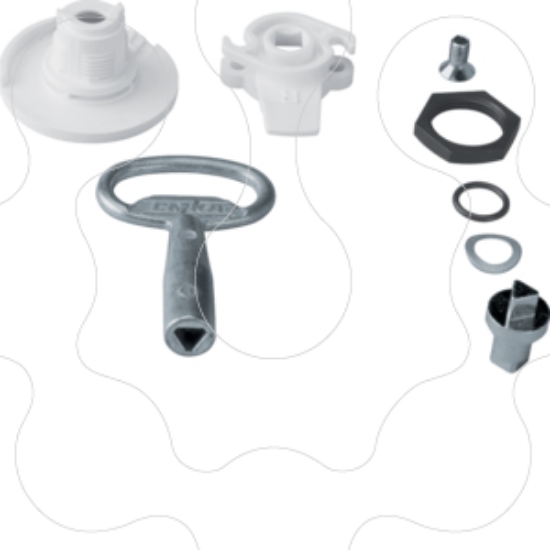Imagem de Fechadura p/IP44 triangular 7mm