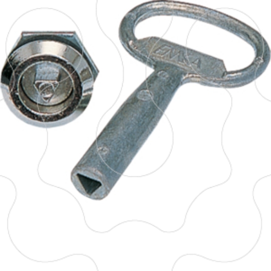 Imagem de Fechadura p/IP43/IP55 triangular 7mm