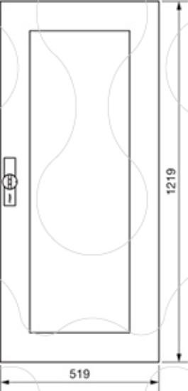 Imagem de Porta transp. IP44 a.1250 l.550