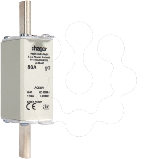 Imagem de Fusível de facas NH0 gG 80A 500V