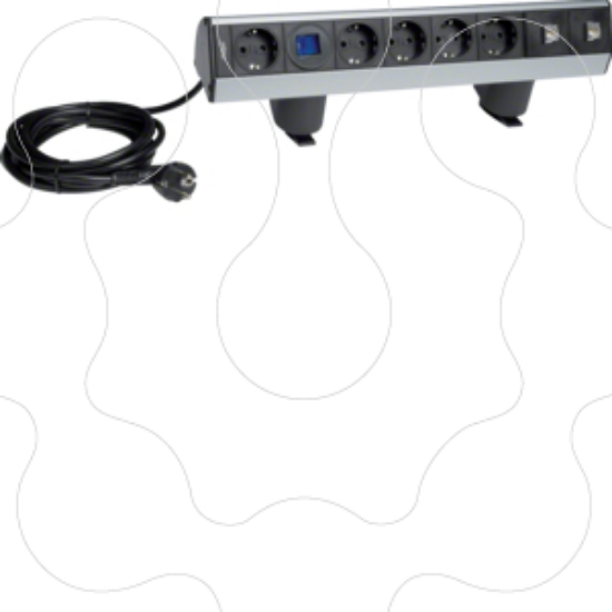 Imagem de Bloco secretária, 5xSchuko+2xRJ45 Cat.6
