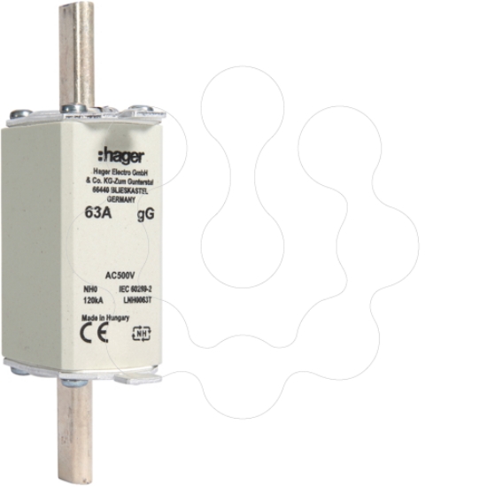 Imagem de Fusível de facas NH0 gG 63A 500V