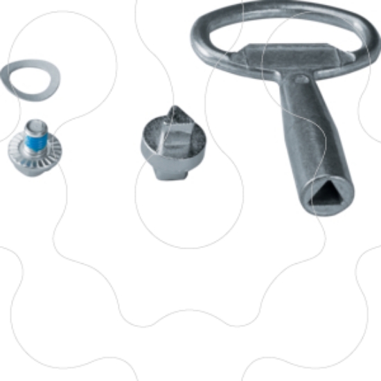 Imagem de Fechadura p/IP55/IP65 triangular 7mm