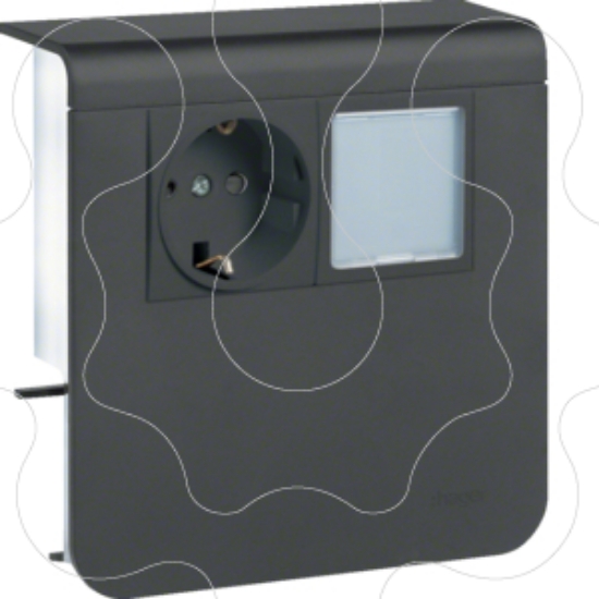 Imagem de Sup. Schuko + LED SL20080, prt. grafite