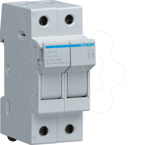Imagem de Corta-circuitos 1P+N 32A 400V L38 2M
