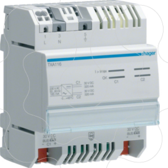 Imagem de Fonte alimentação 2x 30V DC 320mA KNX