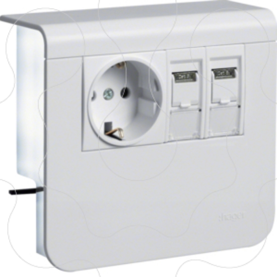 Imagem de Schuko+2xRJ45 Cat.6 SL20055, br. paloma