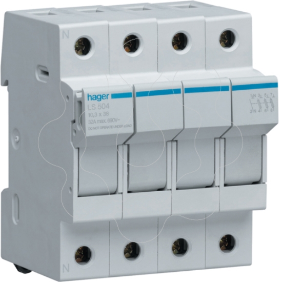 Imagem de Corta-circuitos 3P+N 32A 400V L38 4M