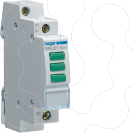 Imagem de Sinalizador triplo LED verde 230V AC