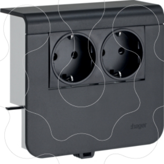 Imagem de Sup. 2xSchuko SL20055, preto grafite