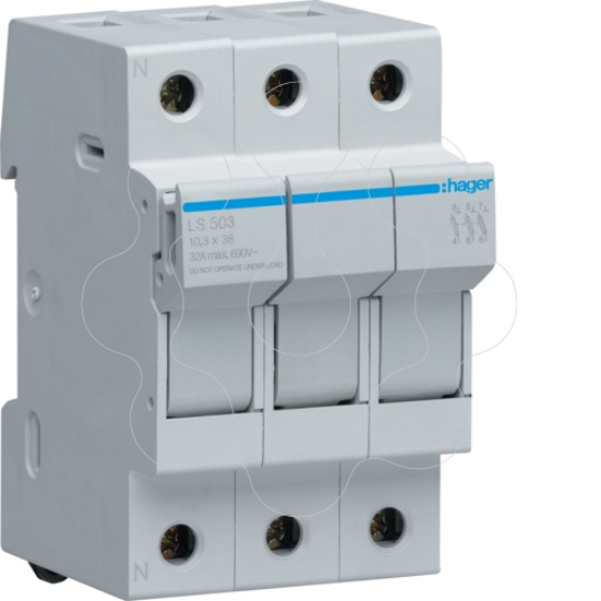Imagem de Corta-circuitos 3P 32A 400V L38 3M