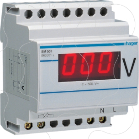 Imagem de Voltímetro digital 0-500V