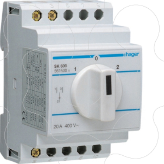 Imagem de Comutador inversor 2P 20A c/ retorno