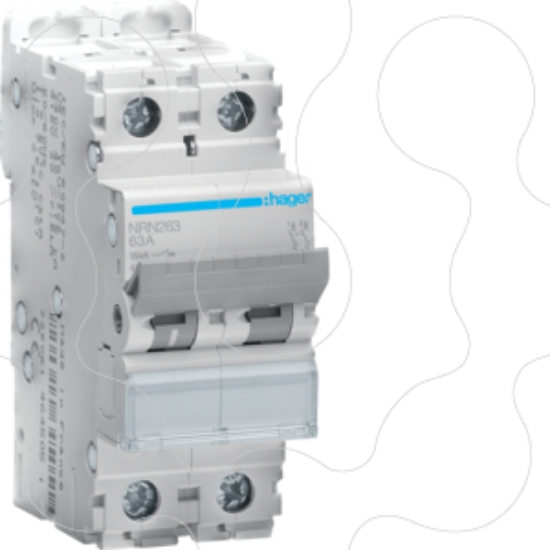 Imagem de Disjuntor 2P 63A C 15kA 2M