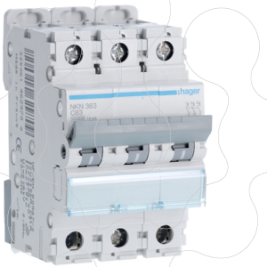 Imagem de Disjuntor 3P 63A C 10/15kA 3M