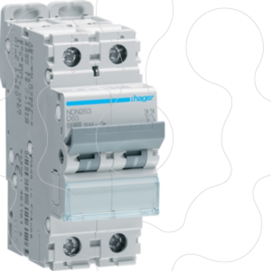 Imagem de Disjuntor 2P 63A D 10/15kA 2M