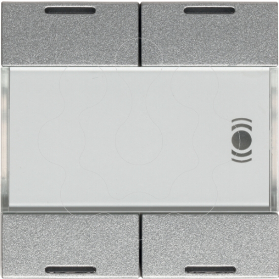 Imagem de BP systo KNX 2 teclas com LED e IV, alu