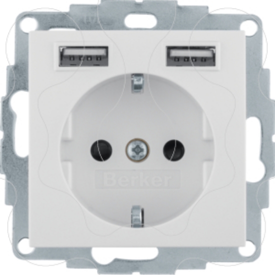 Imagem de S.1/B.x - Schuko c/ 2xUSB, creme