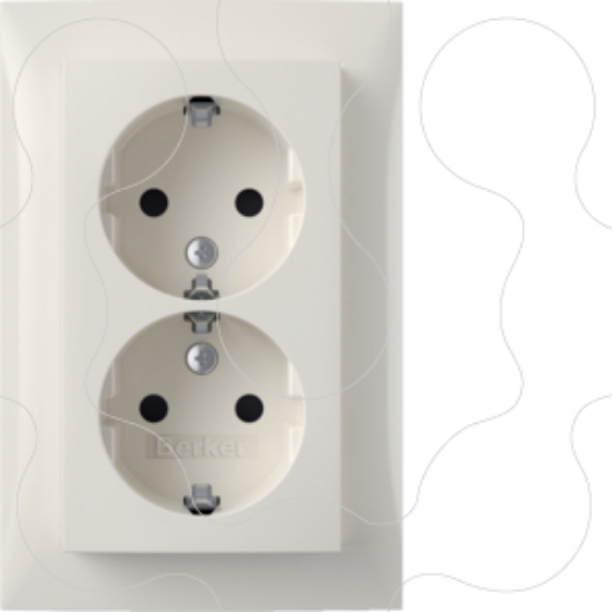 Imagem de S.1/B.x - Schuko x2 monob.obtur, branco